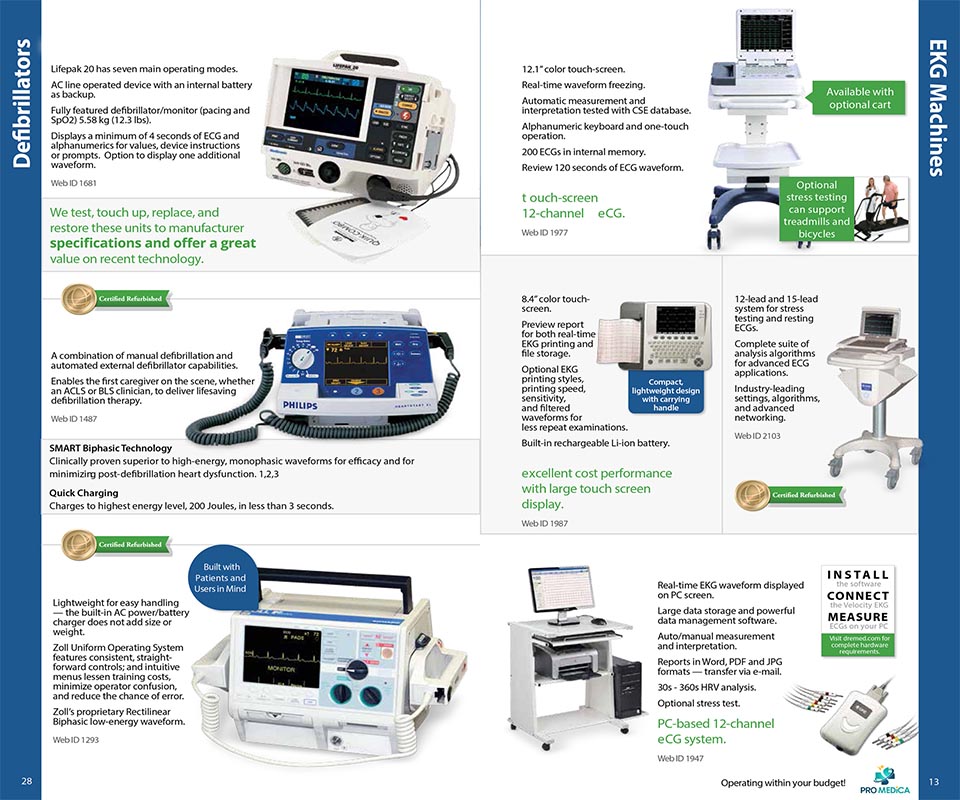 Defibrillators & EKG Machines